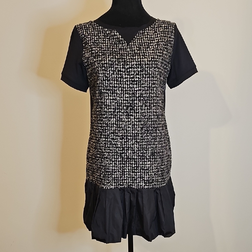 Moncler Black and White Tweed Dress
